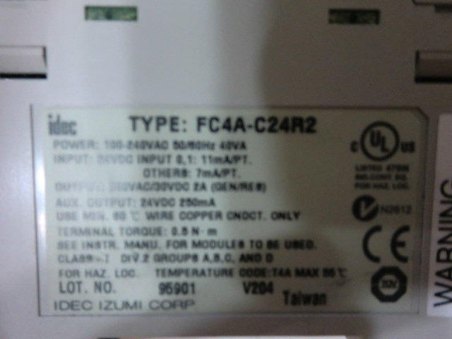 IDEC MODEL:FC4A-C24R4 二手良品 — 2 / 2