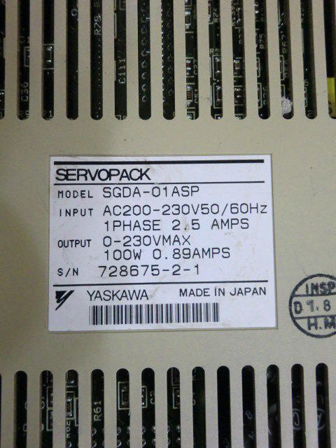 YASKAWA MODEL : SGDA-01ASP 100W (二手良品) — 3 / 3