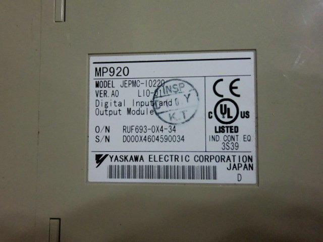 YASKAWA MP920 LIO-01 MODEL : JEPMC-IO220 (二手良品) — 3 / 3