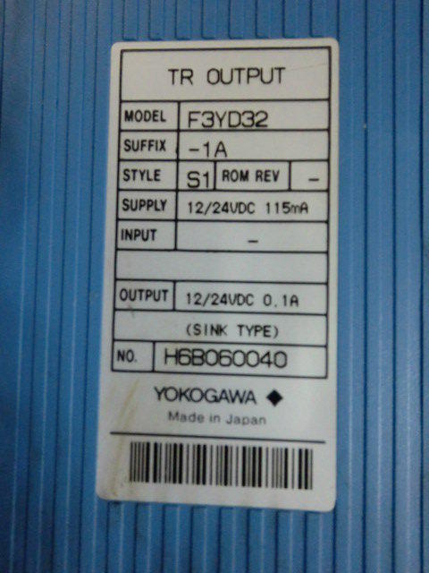 YOKOGAWA 橫河 PLC TR OUTPUT MODEL : F3YD32-1A (二手良品) — 3 / 3