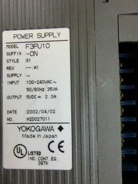 YOKOGAWA MODEL : F3PU10-0N (二手良品) — 3 / 3