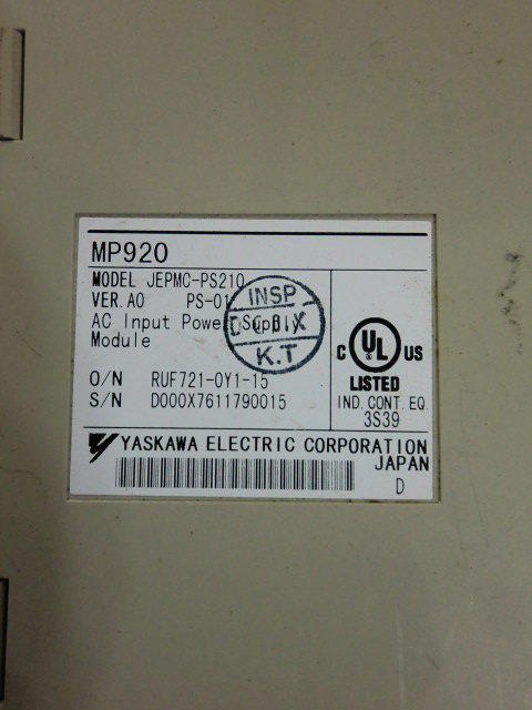 YASKAWA MP920 PS-01 MODEL : JEPMC-PS210 (二手良品) — 3 / 3