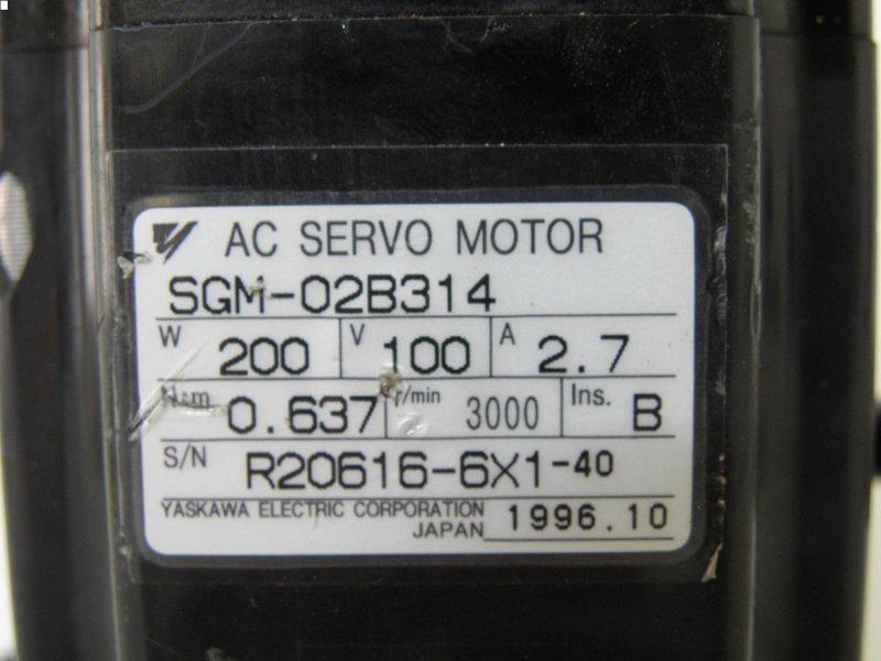 YASKAWA MODEL : SGM-02B314 200W (二手良品) — 2 / 2