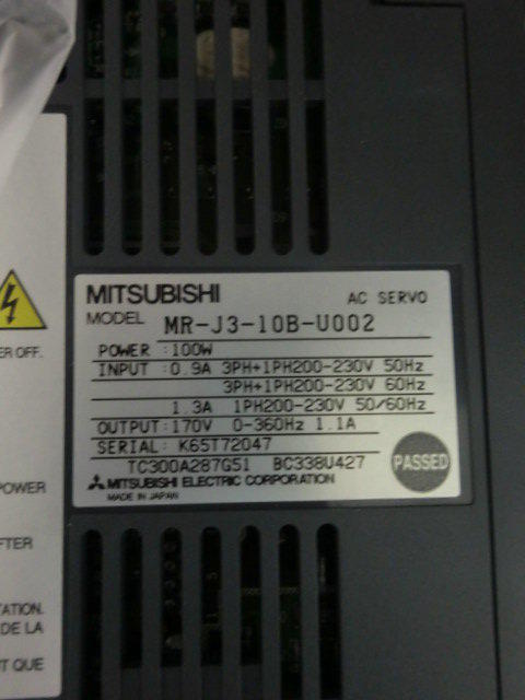 MITSUBISHI MODEL : MR-J3-10B-U002 100W 盒裝 (NEW) — 2 / 3