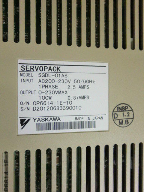 YASKAWA MODEL : SGDL-01AS 100W (二手良品) — 3 / 3