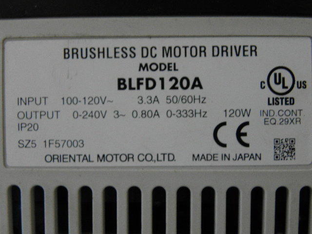 ORIENTAL MOTOR MODEL : BLFD120A 120W (二手良品) — 2 / 2