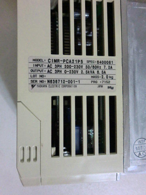 YASKAWA VARISPEED 606PC3 MODEL : CIMR-PCA21P5 1.5KW — 2 / 3
