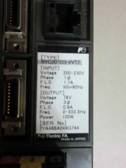 FUJI ELECTRIC MODEL : RYC201D3-VVT2 200W (二手良品) — 3 / 3