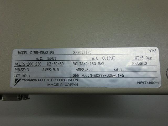 YASKAWA VARISPEED 606SBA MODEL : CIMR-SBA21P5 1.5KW — 2 / 3