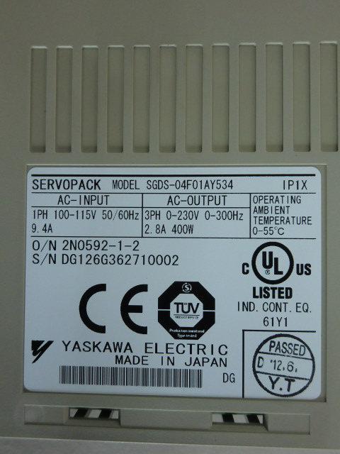 YASKAWA MODEL : SGDS-04F01AY534 400W 盒裝 (NEW) — 2 / 3