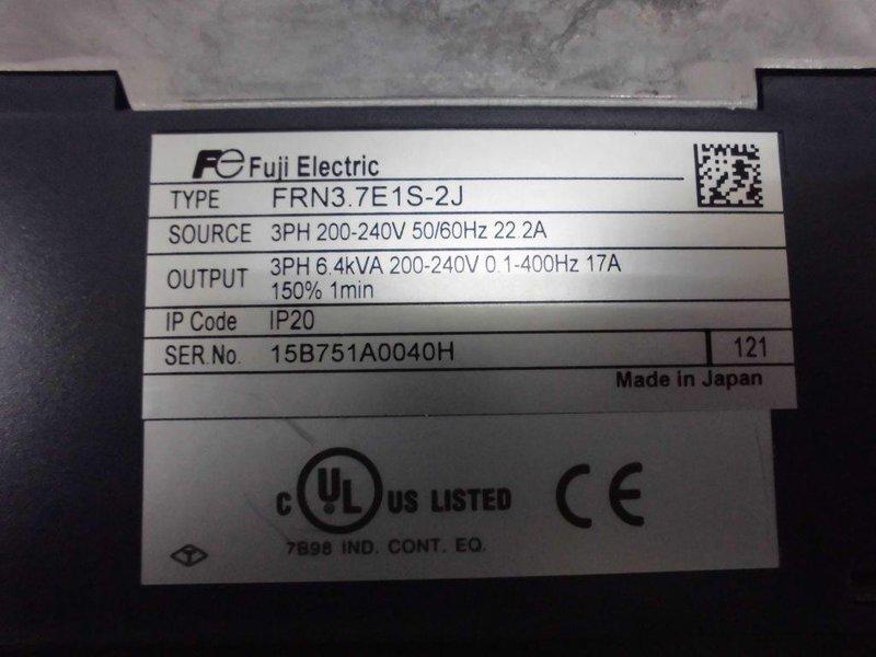 FUJI ELECTRIC MODEL : FRN3.7E1S-2J 3.7KW 5HP 盒裝 (NEW) — 2 / 3
