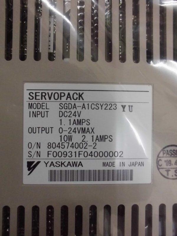 YASKAWA MODEL : SGDA-A1CSY223 YU 10W 盒裝 (NEW) — 2 / 3