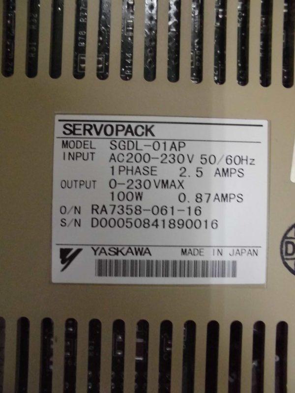YASKAWA MODEL : SGDL-01AP 100W (二手良品) — 7 / 7