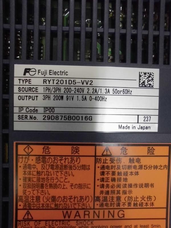 FUJI ELECTRIC MODEL : RYT201D5-VV2 200W 盒裝 (NEW) — 4 / 8