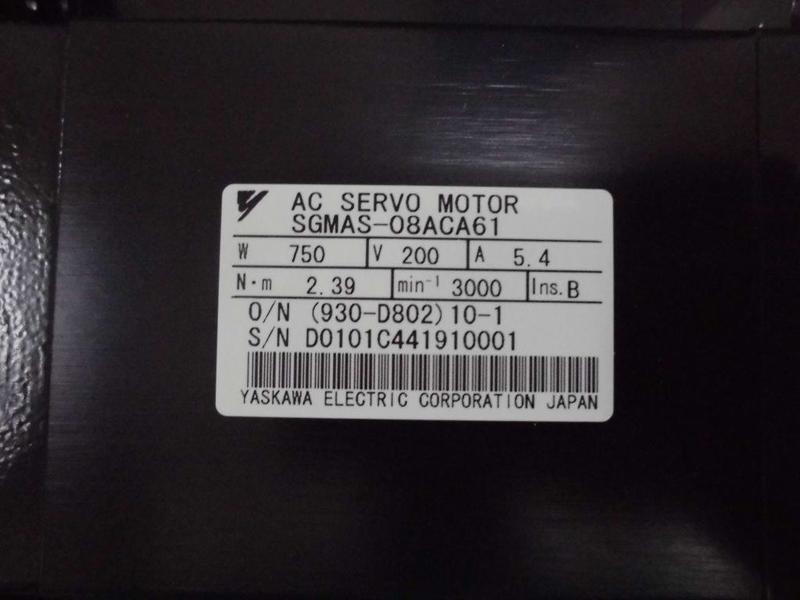 YASKAWA MODEL : SGMAS-08ACA61 750W 盒裝 (NEW) — 3 / 6