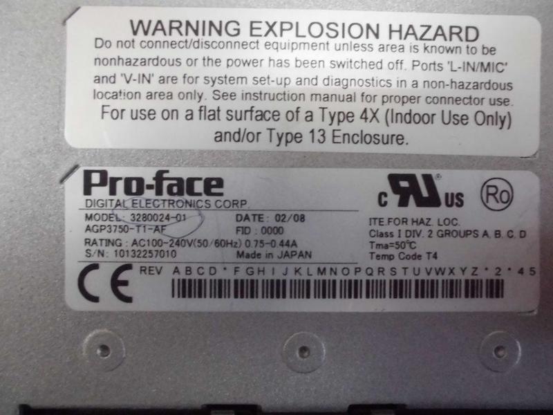 DIGITAL PRO-FACE MODEL : AGP3750-T1-AF (二手良品) — 7 / 7