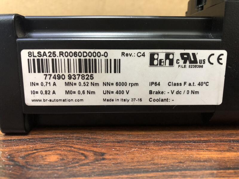 B&R MODEL:8LSA25.R0060000-0 REV.:C4 盒裝新品 — 6 / 8